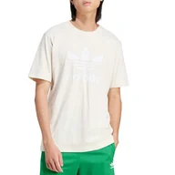Koszulki sportowe męskie - Koszulka adidas Originals Adicolor Outline Trefoil IU2367 - biała - Adidas - miniaturka - grafika 1