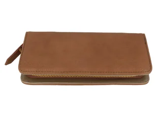 PORTFEL damski duży ciemnobeżowy - Portfele - miniaturka - grafika 1