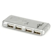 Huby USB - VALUE USB 2.0 Notebook Hub, 4 Ports 480 Mbit/s Srebrny 14.99.5015 - miniaturka - grafika 1