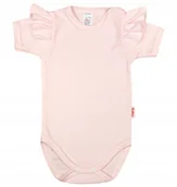 Body dla niemowląt - Body KRÓTKI rękaw z FALBANKĄ RÓŻOWE r 92 KLEKLE - miniaturka - grafika 1