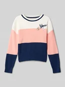 Swetry dla dziewczynek - Sweter z dzianiny o kroju regular fit z mieszanki wiskozy - miniaturka - grafika 1