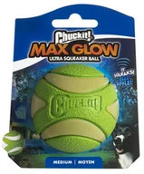 Zabawki dla psów - Chuckit! Max Glow Ultra Squeaker Ball Medium [43142] - miniaturka - grafika 1