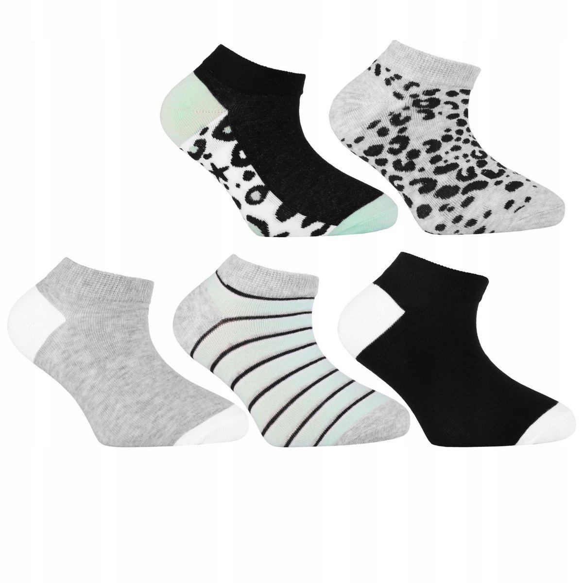 5X Skarpetki Stopki Dziewczęce Bawełniane Mix Wzorów Moraj 31-34