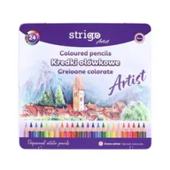 Kredki, ołówki, pastele i pisaki - Strigo Kredki ołówkowe okrągłe Artist 24 kolory - miniaturka - grafika 1