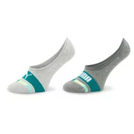 Skarpetki dla dzieci - Zestaw 2 par stopek dziecięcych Puma Kids Seasonal Footie 2P 938009 Grey Combo 02 - miniaturka - grafika 1