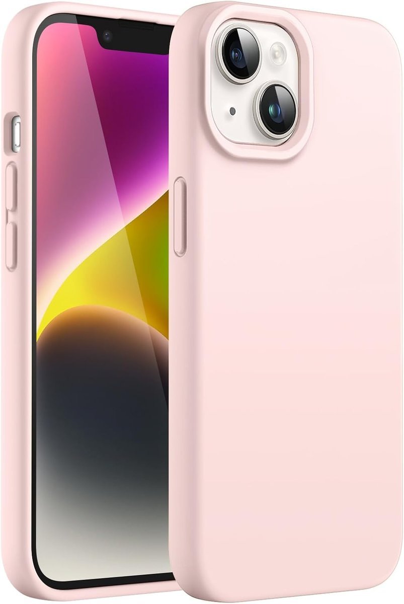 JETech Silikonowe Etui dla iPhone 14 6,1 Cala, Jedwabisty Miękki w Dotyku Futerał Ochronny na Całe Ciało, Odporny na Wstrząsy Case z Podszewką z Mik..