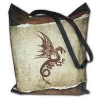 Torby i wózki na zakupy - Torba impregnowana zapinana Brązowy Smok - miniaturka - grafika 1
