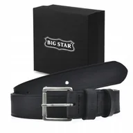 Paski - PASEK do spodni SKÓRZANY UNISEX BIG STAR czarny OO675004 +ETUI 85/100cm - miniaturka - grafika 1