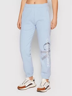 Calvin Klein Jeans Spodnie dresowe J20J217786 Niebieski Regular Fit - Spodnie sportowe damskie - miniaturka - grafika 1