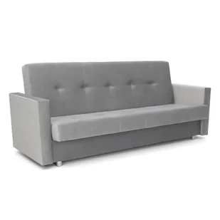 Sofa dwuosobowa z funkcją spania CONTI PLUS | Velluto 15 | Szary - Sofy i kanapy - miniaturka - grafika 1