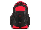 Plecaki - CZARNO-CZERWONY Solidny 3KOMOROWY plecak miejski SPORTOWY duży M83 - Bag Street - miniaturka - grafika 1