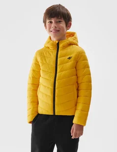 Chłopięca kurtka puchowa z wypełnieniem syntetycznym 4F 4FJWAW24TDJAM460-71S Żółty - Moda i Uroda OUTLET - miniaturka - grafika 1