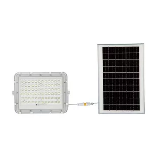 Projektor LED Solarny V-TAC 120W Pilot, AUTO, Timer, IP65 Biały VT-120W-W 6400K 1200lm 2 Lata Gwarancji - Lampy ogrodowe - miniaturka - grafika 1