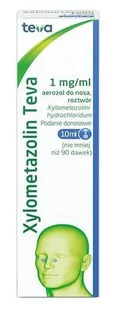 Teva XYLOMETAZOLIN 1 mg/ml 10 ml aerozol 3013971 - Przeziębienie i grypa - miniaturka - grafika 1