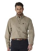 Koszule męskie - Wrangler Riggs Workwear męska koszula robocza z długim rękawem, Khaki, XXL - miniaturka - grafika 1