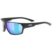 Okulary przeciwsłoneczne - Okulary polaryzacyjne Uvex Sportstyle 233 P - black matt/mirror green - miniaturka - grafika 1