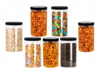 Pojemniki kuchenne - SŁOIK PLASTIKOWY 1250ML POJEMNIK NA ŻYWNOŚĆ 7SZTUK - miniaturka - grafika 1