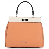 Torebki damskie - Dwukomorowa Torebka Damska Elegancki Kuferek firmy David Jones Koralowa - miniaturka - grafika 1