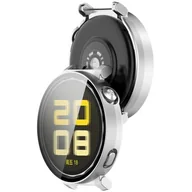Akcesoria do smartwatchy - Bizon Etui ze szkłem do zegarka Case+Glass Watch do Huawei Watch GT 5 Pro 42 mm srebrne satynowe - miniaturka - grafika 1
