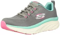 Trampki damskie - Skechers Damskie trampki D'LUX Walker, szare, 6 UK - miniaturka - grafika 1