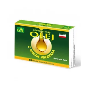 GAL GAL OLEJ Z NASION WIESIOŁKA 500 mg 60 kaps 4511522 - Serce i układ krążenia - miniaturka - grafika 1