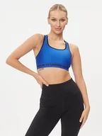 Bielizna sportowa damska - Under Armour Biustonosz sportowy Ua Crossback Mid Bra 1361034 Niebieski Compression Fit - miniaturka - grafika 1