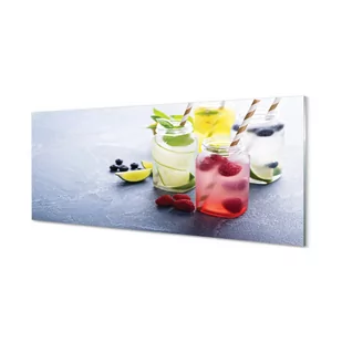 Panel szklany + klej Koktajl malina cytryna 125x50 cm - Dekoracje domu - miniaturka - grafika 1