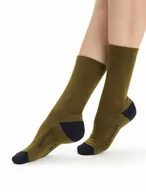 Skarpetki damskie - Damskie skarpety Icebreaker Lifestyle Light Crew algae/midnight navy - 35-37 - miniaturka - grafika 1