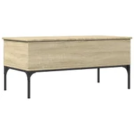 Ławy i stoliki kawowe - vidaXL Stolik kawowy dąb sonoma 100x50x45 cm materiał drewnopochodny i metal - miniaturka - grafika 1