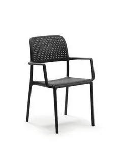 D2.Design Krzesło Bora z podłokietnikami czarne 28340 - Krzesła - miniaturka - grafika 1