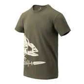 Odzież taktyczna i umundurowanie - T-shirt Helikon Full Body Skeleton Olive Green - miniaturka - grafika 1