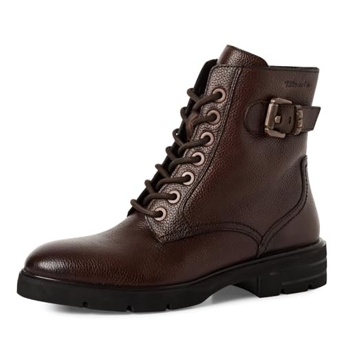 Tamaris Damskie sztyblety Lace Boot Flat 1-25216-45, Mocca, 39 EU, Mocca, 39 EU