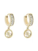 Kolczyki - Guess Kolczyki Huggie Me JUBE03 147JW Żółte złocenie - miniaturka - grafika 1