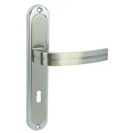 Klamki - Domino Klamka do drzwi wewnętrznych z długim szyldem pod klucz Dekan 72 Chrom Nikiel - miniaturka - grafika 1