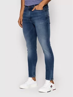 Spodnie męskie - Tommy Jeans Jeansy Simon DM0DM09563 Niebieski Skinny Fit - grafika 1