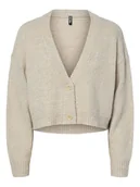 Swetry damskie - Pieces Kardigan w kolorze beżowym - miniaturka - grafika 1