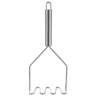 Przybory do gotowania - Ubijak tłuczek do ziemniaków metalowy 10.5x24cm ORION 143124 - miniaturka - grafika 1