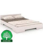 Łóżka - Łóżko drewniane bukowe Skandica Spectrum niskie 200x200 biały - miniaturka - grafika 1