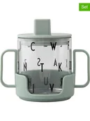 Butelki dla niemowląt - Design Letters 3-częściowy zestaw "Grow with your cup" w kolorze zielonym - 220 ml - miniaturka - grafika 1
