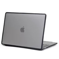 Części i akcesoria do laptopów - Hard Case TPU+PC etui obudowa MacBook Air 13 (A1932 / A2179 / A2337 M1) 2018-2020 (Matte Clear+Black Edge) - miniaturka - grafika 1
