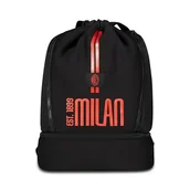 Plecaki - Milan Plecak na siłownię dla chłopców i dzieci, czerwony czarny, z twardym dnem do przechowywania butów, regulowanymi paskami na ramię, sportowy i rekreacyjny, czarne, Taglia unica, nowoczesny - miniaturka - grafika 1