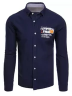 Koszule męskie - Koszula męska granatowa Dstreet DX2281-XXL - miniaturka - grafika 1