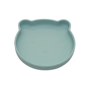 Bo Jungle talerz silikonowy z przyssawką Bear Pastel Blue - Miseczki i talerzyki dla dzieci - miniaturka - grafika 1