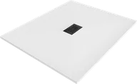 Brodziki prysznicowe - Mexen Hugo brodzik prostokątny SMC 110 x 100 cm, biały, maskownica czarna - 42101011-B - miniaturka - grafika 1