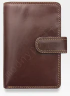Portfele - Visconti Portfel Skóra Włoska MONZA MZ11 Brązowy - brązowy - miniaturka - grafika 1