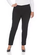 Spodnie damskie - KjBrand 6046 Susie damskie spodnie materiałowe z elastycznym ściągaczem, rozciągliwy materiał, rozmiar, czarny, 44 - miniaturka - grafika 1