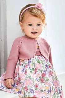Swetry dla dziewczynek - Mayoral kardigan niemowlęcy kolor różowy lekki - grafika 1