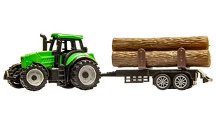 DLA DZIECI TRAKTOR Z PRZYCZEPĄ NA DREWNO - Samochody i pojazdy dla dzieci - miniaturka - grafika 1