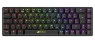 Klawiatury - Sharkoon PureWriter W65 klawiatura Gaming RF Wireless QWERTZ Niemiecki Czarny 4044951036936 - miniaturka - grafika 1
