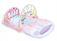 Maty edukacyjne - Mata dla niemowlÄ t z zawieszkami i pianinkiem zwierzÄ tka rÃ³Å¼owa - miniaturka - grafika 1